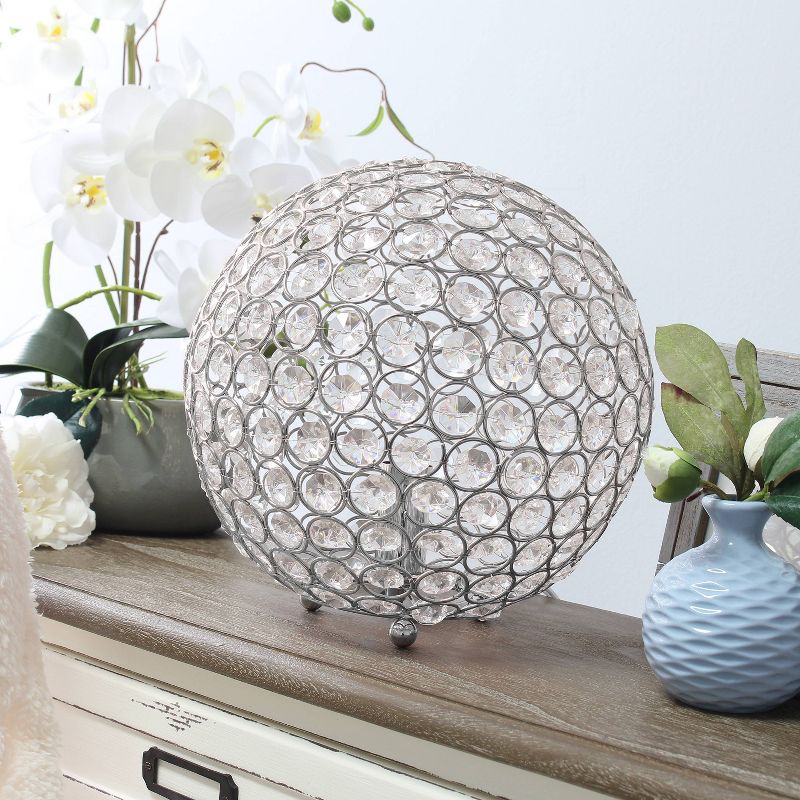 10" Elipse Crystal Ball Sequin Table Lamp - Elegant Designs, 4 of 11