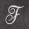 Avanti  Granite with Silver Script Monogram Bath Towel Letter   F - 2 of 3