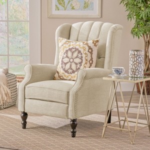 Lyngins Modern Luxury Tufted Recliner Chair with High Back & Adjustable Footrest,Accent Sofa Arm Chair for Living Room - 1 of 4
