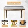 DOMETOUR 12'x14' Hardtop Gazebo Outdoor Aluminum Gazebo with Galvanized Steel Gable Canopy for Patio Decks Backyard (Yellow-Brown) - 4 of 4