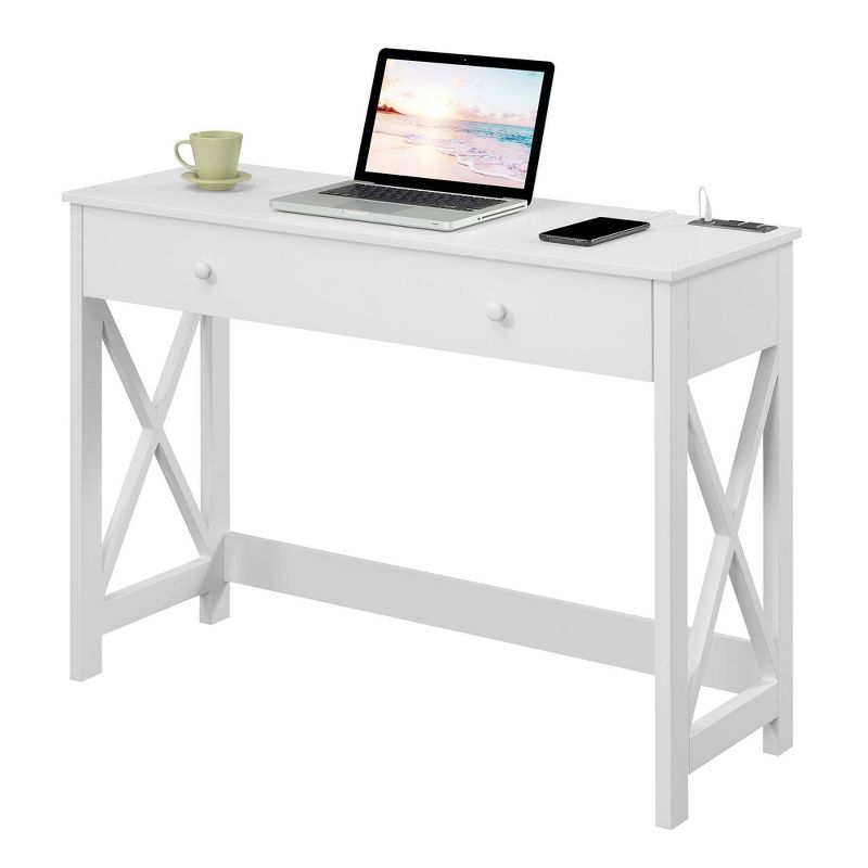 42" Oxford Desk with Charging Station - Breighton Home, 4 of 10