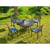 ARTPLAN Outdoor Chair Cushions for Patio Furniture, Waterproof Outdoor Cushions, Round Corner Patio Chair Cushions Set of 4 with Ties,16"x18.5"x3" - 2 of 4