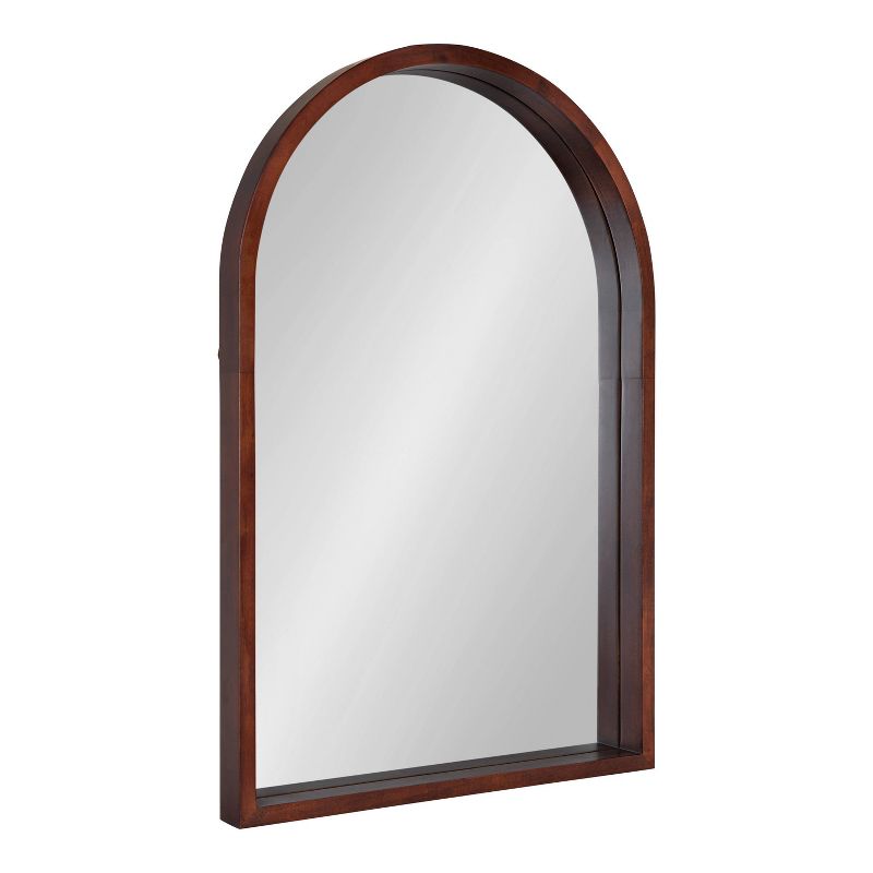 24&#34; x 36&#34; Hutton Arch Wall Mirror Walnut Brown - Kate &#38; Laurel All Things Decor, 1 of 10