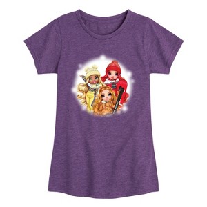 Girls' - Rainbow High - Winter Group Fitted Short Sleeve Graphic T-Shirt - 1 of 4