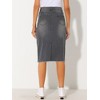 INSPIRE CHIC Women's Casual High Waist Back Slit Short Denim Skirts - 4 of 4