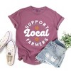Simply Sage Market Women's Support Local Farmers Flowers Short Sleeve Garment Dyed Tee - 3 of 4