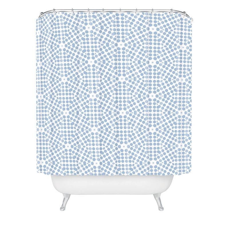 Emmie K Spring Bloom Dot Pale Shower Curtain Blue - Deny Designs, 1 of 8