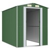 vidaXL Galvanized Steel Garden Shed - Durable and Weather-Resistant Tool Storage - Green (75.6"x107.9"x87.8"); Ventilated with Front and Back Vents - 3 of 4