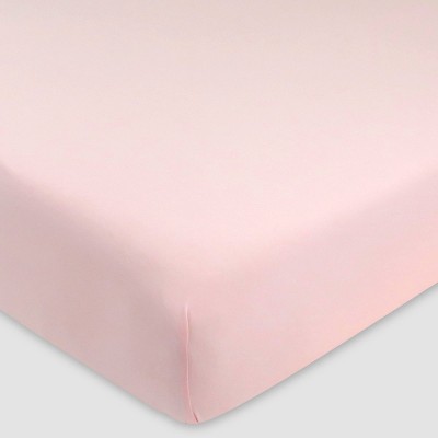 Light pink crib store sheet