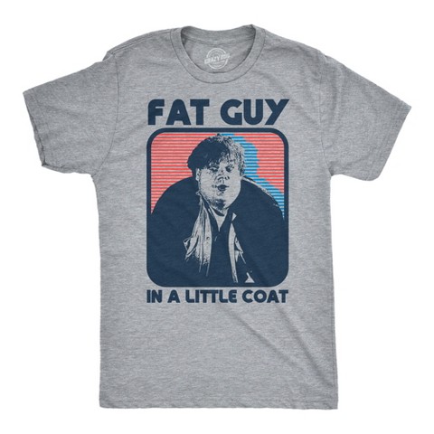 Мужские куртки Crazy Dog T-Shirts, Inc. Mens Funny T Shirts Fat Guy In A Little Coat Sarcastic Chris Farley Joke Tee For Men - Crazy Dog Men's T Shirt With Movie Sayings Light Grey M