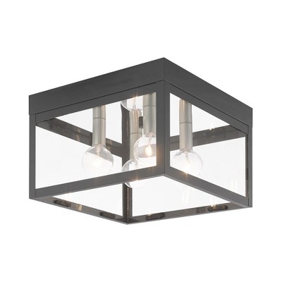 Livex Lighting Nyack 4 - Light Flush Mount in  Scandinavian Gray
