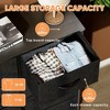 DOMETOUR Drawer Dresser for Bedroom, Fabric Storage Tower Tall Chest Organizer, Storage Cabinet Unit Bins Living Room Entryway Closet-Black - 4 of 4