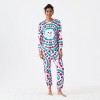 PATPAT Family Matching Christmas Pajamas, Tie Dye Holiday Pjs Sets Long Sleeve Sleepwear Blue Snowman For Family - 2 of 4