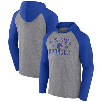 NCAA Boise State Broncos Men's Gray Lightweight Hooded Sweatshirt