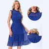 Allegra K Women's Sleeveless Smocked Waist Gilding Metallic Stars Chiffon Party Dress - 2 of 4