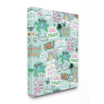 Stupell Industries Modern Day Tween Phrases Collage Pattern Design
