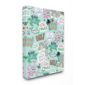 Stupell Industries Modern Day Tween Phrases Collage Pattern Design - 1 of 4