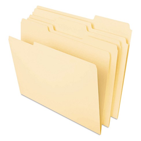 UNIVERSAL Heavyweight File Folders 1/3 Cut One-Ply Top Tab Letter Assorted 50 