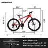 CAVINAS 24 Inch Mountain Bike with Aluminum Frame, Shimano 21-Speed Adult Dirt Bike with Disc Brake, All-Terrain Bicycle for Adults, Red - 3 of 4