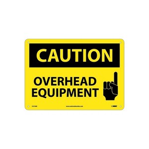 National Marker Caution Signs; Overhead Equipment Graphic 10X14 .040 Aluminum C572AB - 1 of 1