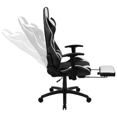 Black Adjustable Height Gaming Desk with Cup Holder and Headphone Hook