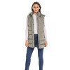 Women's Long Puffer Vest with Hood - S.E.B. By SEBBY - 2 of 4