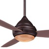 52" Minka Aire Country Cottage Outdoor Ceiling Fan with LED Light Oil Rubbed Bronze Taupe Pietra Glass Wet Rated for Patio Porch - 3 of 4