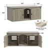 Double Cat Litter Box Enclosure, Hidden Litter Box Furniture for 2 Cats, Cat House with Scratch Pad - 3 of 4