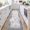 Non-Slip Washable Vintage Area Rug, Low-Pile Distressed Print Carpet for Living Room, Bedroom & Entryway – Stain-Resistant, Pet-Friendly - 2 of 4