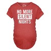 Maternity No More Silent Nights Funny Christmas Pregnancy Announcement T shirt - Crazy Dog Maternity T Shirt - 2 of 4