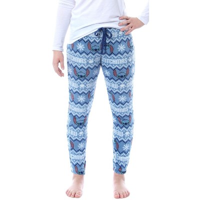 Disney Women's Lilo and Stitch Ohana Soft Touch Cotton Pajama Pants S Grey  at  Women's Clothing store