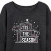 Women's - Barbie - Holidays & Christmas Lightweight French Terry Wide Neck Long Sleeve Shirt - 2 of 4