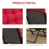 TiramisuBest Zero Gravity Chair, Folding Reclining Lounge Chair with Padded Cushion, Side Tray for Indoor and Outdoor, Supports up to 264 lbs., Red - 3 of 4