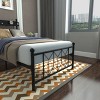 KTMBDW Twin Bed Frames with Charging Station and LED Lights, Twin Size Platform Bed with Metal Slats, Wood Headboard Storage Shelves, Black - 4 of 4