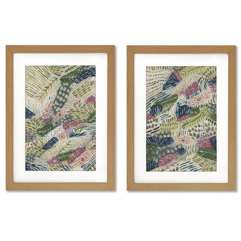 Americanflat Botanical Rustic Colorful Boho Abstract By Jetty Home - 2 Piece Gallery Framed Print Art Set, 3 of 5