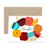 Paper Frenzy Vibrant Fall Floral Thank You Note Cards & Kraft Envelopes - 25 pack - 3 of 4