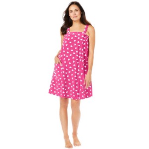 Dreams & Co. Plus Size  Velour Towel Wrap - 1 of 4