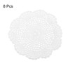 Unique Bargains Handmade Crochet Round Lace Placemats with Floral Patterns for Wedding Party - 3 of 4