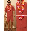 Lars Amadeus Men's Short Sleeves Shirt and Shorts Hawaiian Sets 2 Pieces - 4 of 4