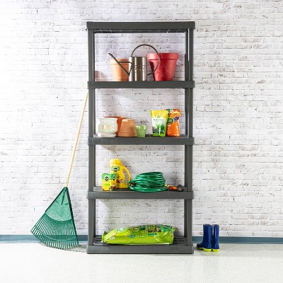 Sterilite Flat Storage Shelves Gray