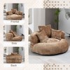 NicBex Modern Bean Bag Chair with 3 Pillows, Lazy Sofa for Adults and Kids, Comfy Chair for Living Room, Bedroom, Coffee - 2 of 4