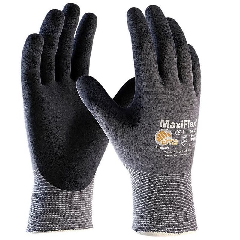 MaxiFlex Ultimate Nitrile Gloves Gray/Black 34-874/M, 4 of 5