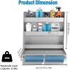 5052 Aluminum Wall-Mounted Storage Cabinet, 3-Tier Organizer with Flip-Out Work Table & Paper Towel Rack for Tools and Supplies, Garage Tool Cabinet - 2 of 4