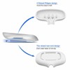 Aoibox Silicone Soap Dish for Bathroom, Bar Soap Holder with Draining Tray, Waterfall Soap Tray for Kitchen Sink, Set of 2 (2 * White) - 2 of 4