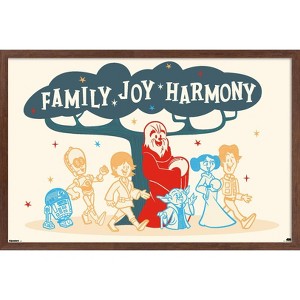 Trends International Star Wars: Life Day - Family Joy Harmony Framed Wall Poster Prints - 1 of 4