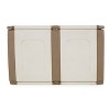 Homeplast Regular 52.83 Gallon Capacity Indoor Outdoor Heavy Duty Plastic Deck Box Storage Trunk for Pillows, Patio Cushions, & Firewood, Beige/White - 3 of 4
