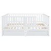 PAGED Twin Size Daybed Dual Use Bed Frame with 2 Storage Drawers and Fence Guardrails for Bedroom, Living - 4 of 4