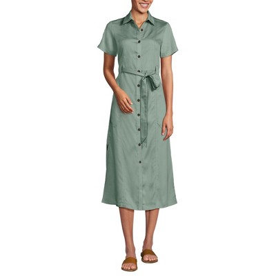 Lands' End Women's Indigo TENCEL™ Fiber Midi Dress