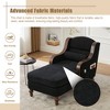 Upholstered Chaise Lounge Lazy Sleeper Sofa Bed Accent Chair Single Sofa Leisure Lounge Chair Reading Couch, Ergonomic Design, Chenille - ModernLuxe - 3 of 4