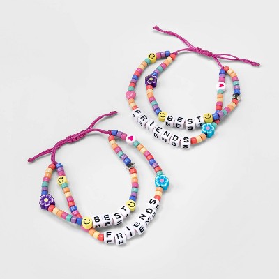 Girls' 2pk BFF Beaded Bracelet Set - Cat & Jack™
